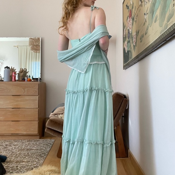 Vintage Blue Drews with Lacing w/ Shall - Picture 4 of 12